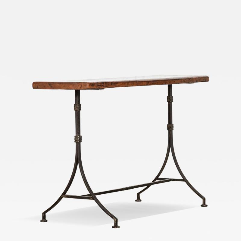 English 19thC Cast Iron Console Table