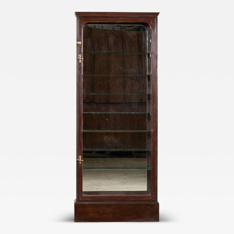English 19thC Mahogany Glazed Chemist Cabinet