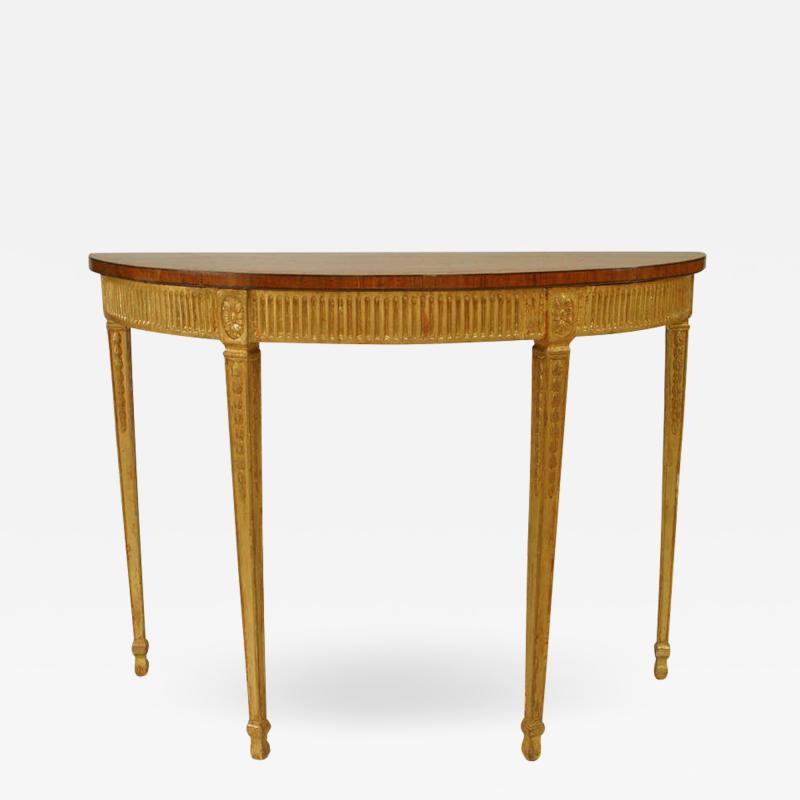 English Adam Style Gilt Console Table