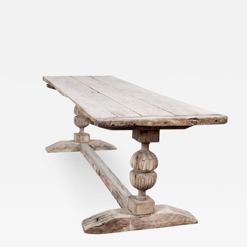 English Bleached Oak Refectory Table