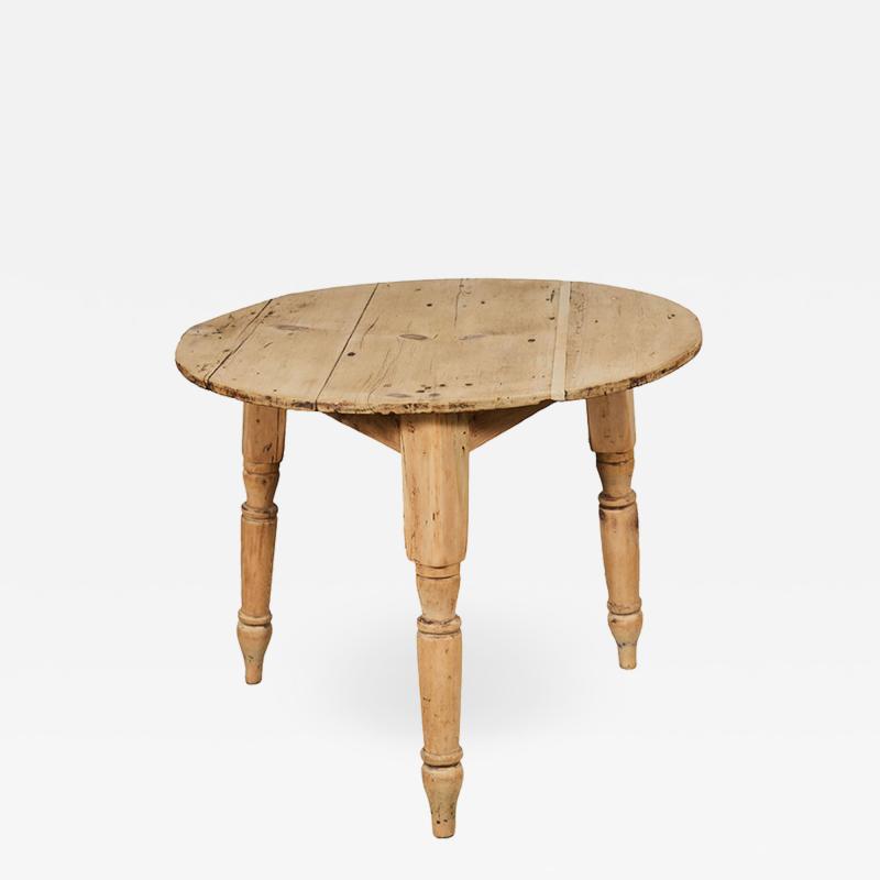 English Bleached Pine Cricket Table