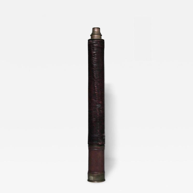 English Brass Leather Hand Held Telescope