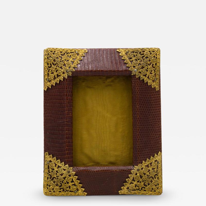 English Brown Crocodile Picture Frame