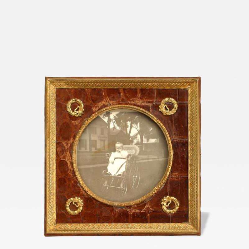 English Brown Crocodile Picture Frame