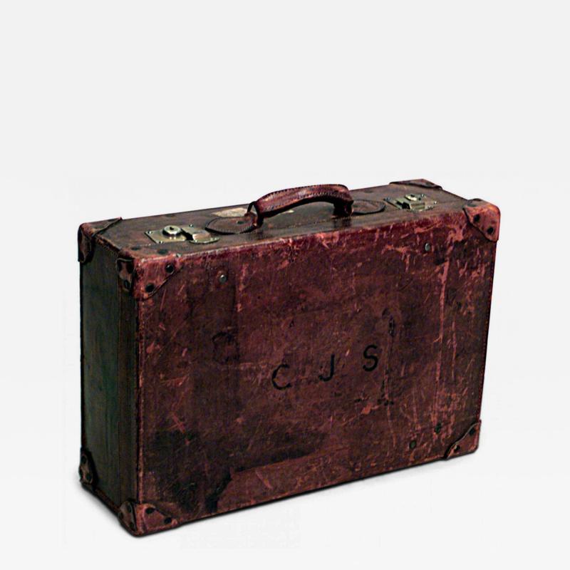 English Brown Leather Valise