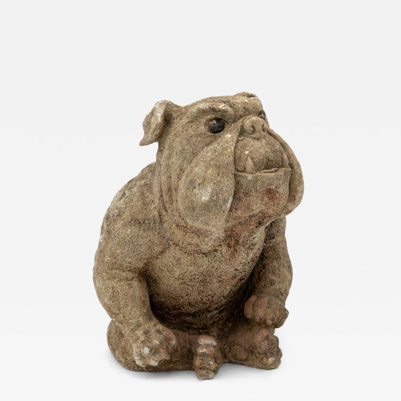 English Bulldog Garden Statue English Mid 20th C 