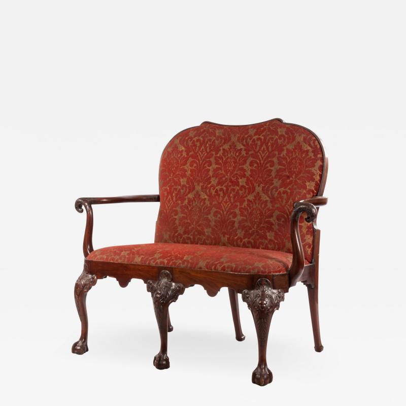 English Chippendale Mahogany Loveseat