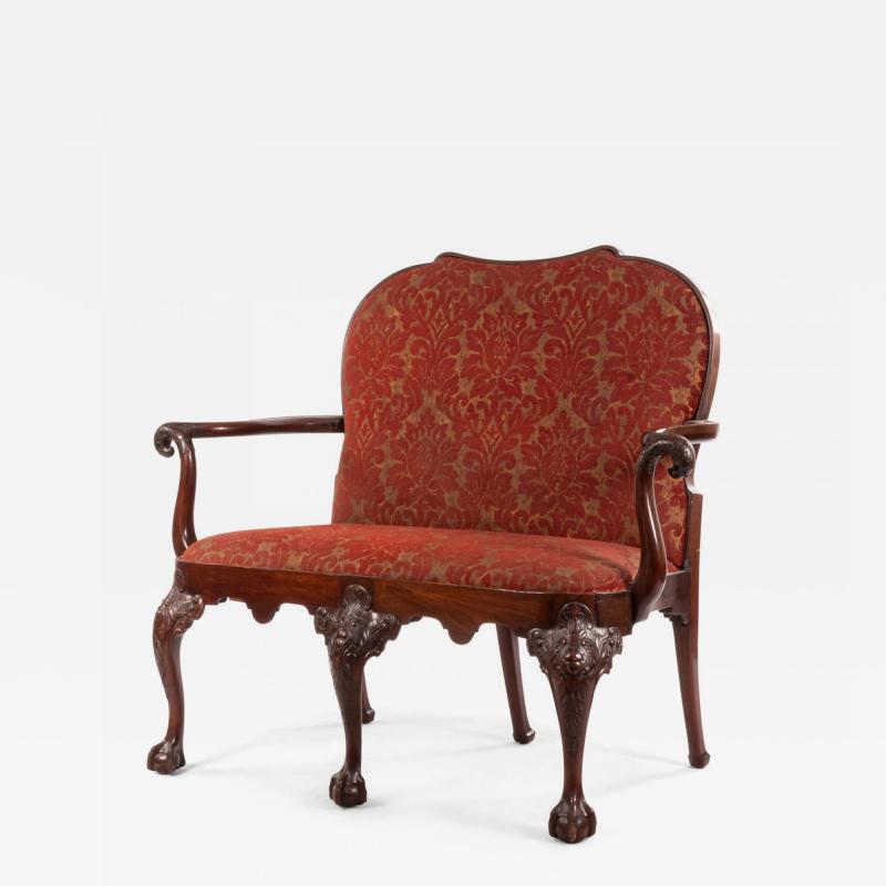 English Chippendale Mahogany Loveseat