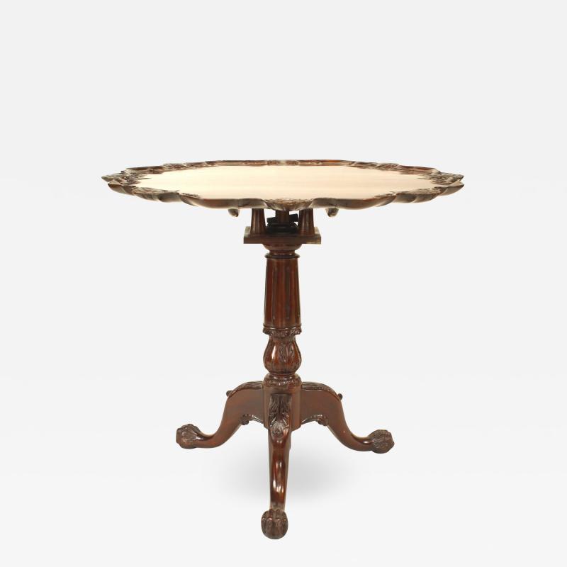 English Chippendale Mahogany Shell End Table