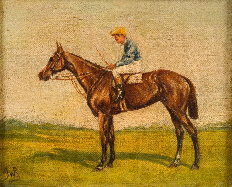 English Country Horse and Jockey Painting