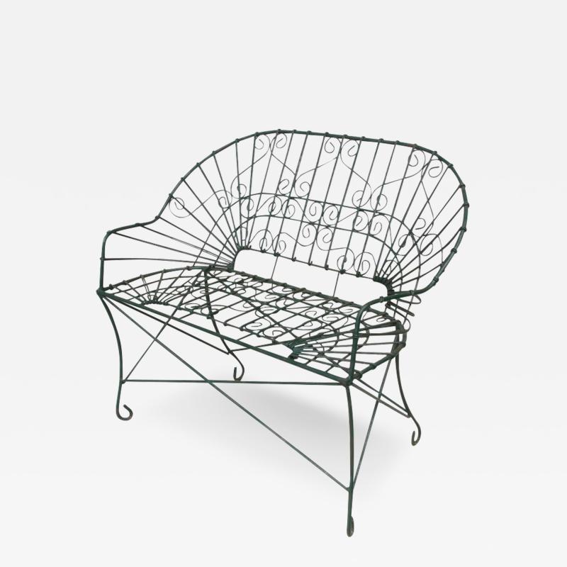 English Country Style Wire Outdoor Settee