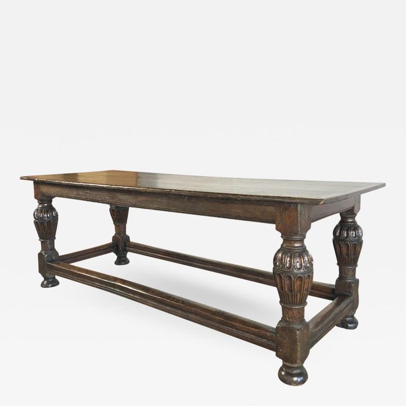 English Elizabeth I Oak 16th Century Refectory or Center Table