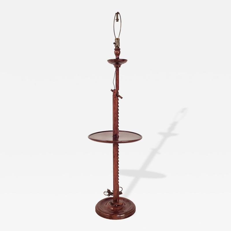 English Floor Lamp with Tray Vintage