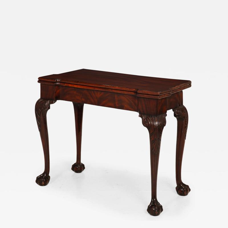 English George III Mahogany Gate Leg Card Game Table circa 1770