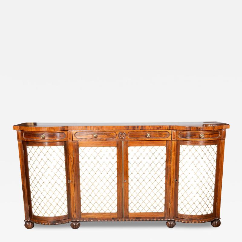 English George IV Rosewood Side Cabinet