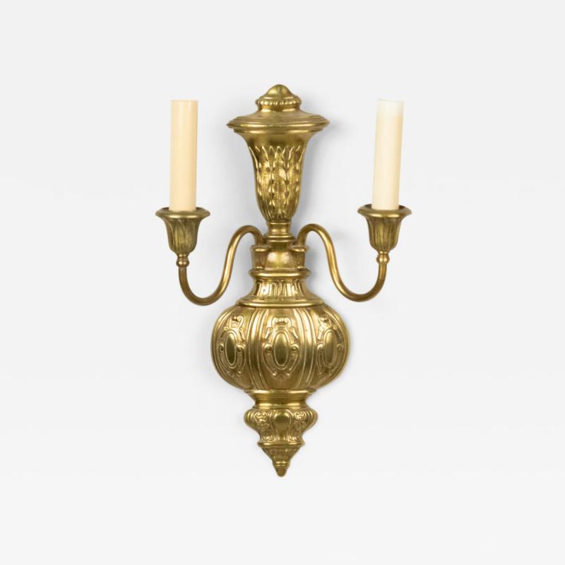 English Georgian Brass Vasiform Wall Sconce