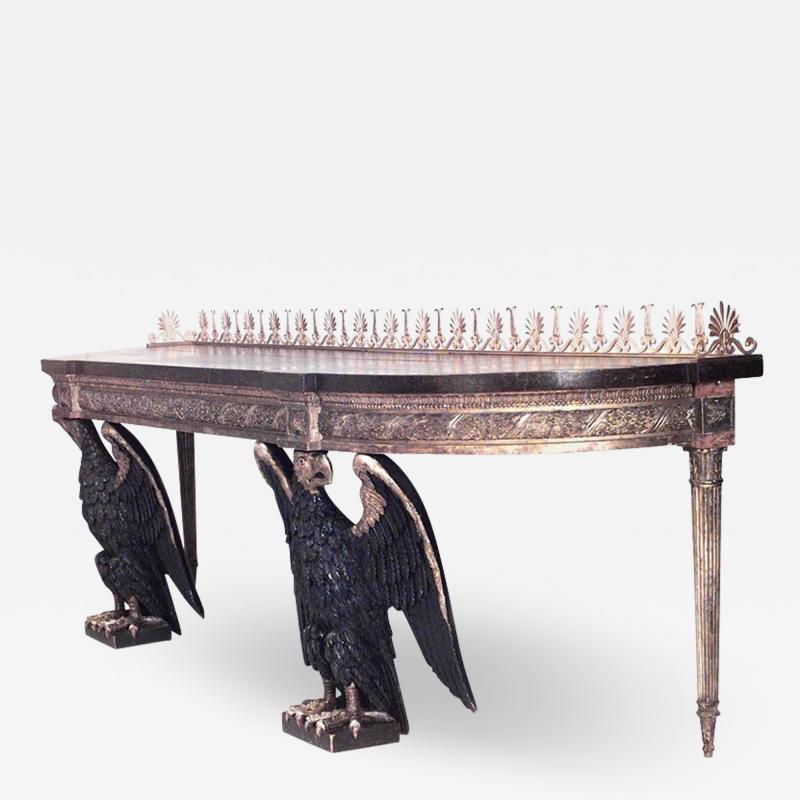 English Georgian Bronze Eagle Console Table