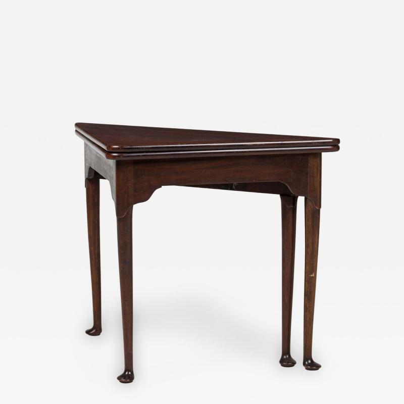 English Georgian Mahogany Flip Top Console Table