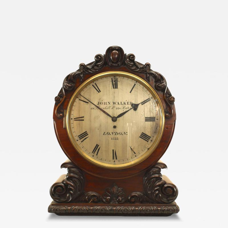 English Georgian Mahogany Mantel Clock