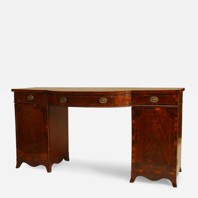 English Georgian Mahogany Satinwood Sideboard