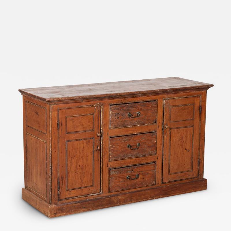 English Georgian Pine Country House Dresser Base