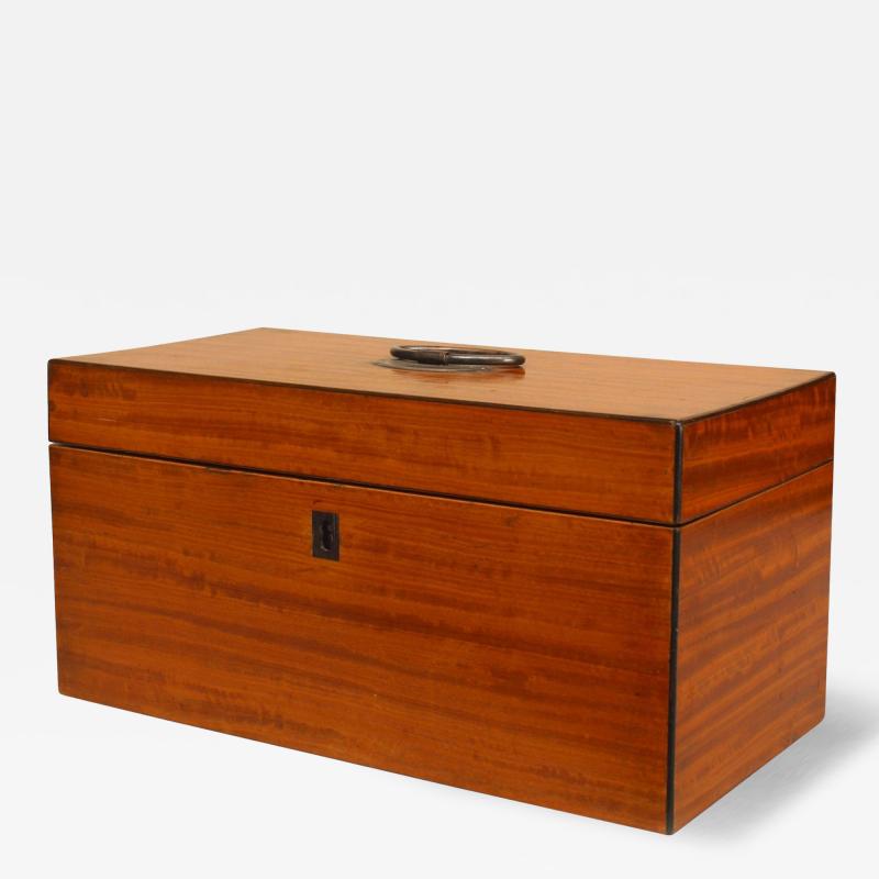 English Georgian Satinwood Tea Box
