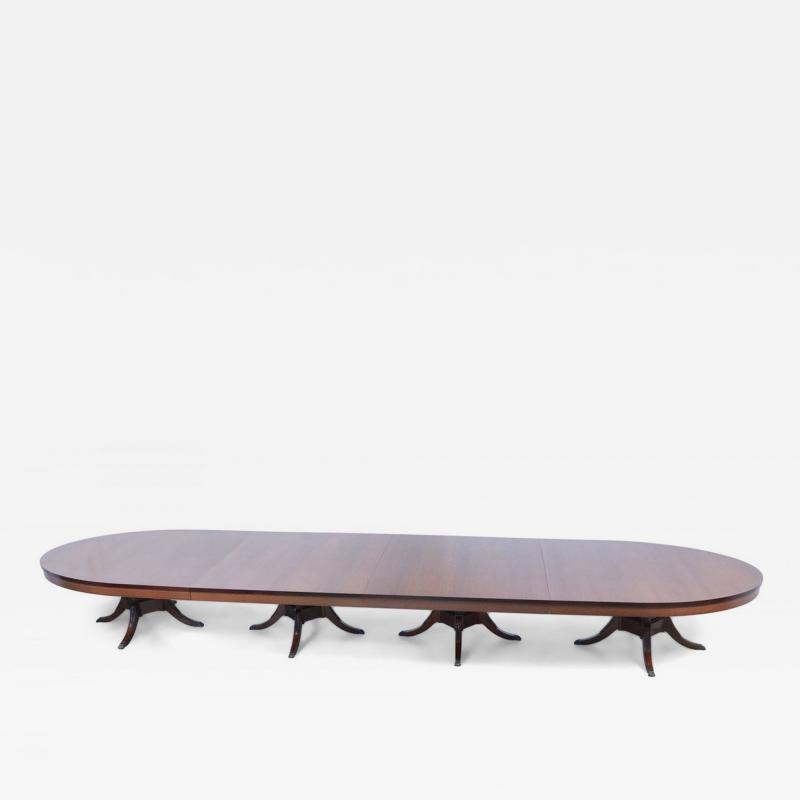 English Georgian Style Monumental Wooden Conference Table