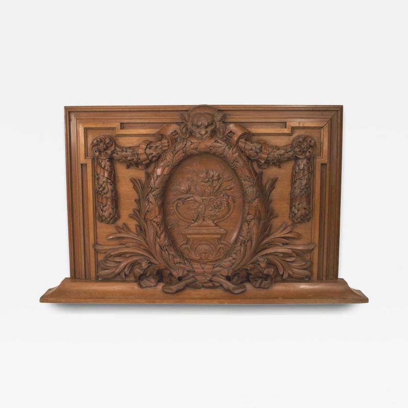 English Georgian Walnut Wreath Wall Plaques
