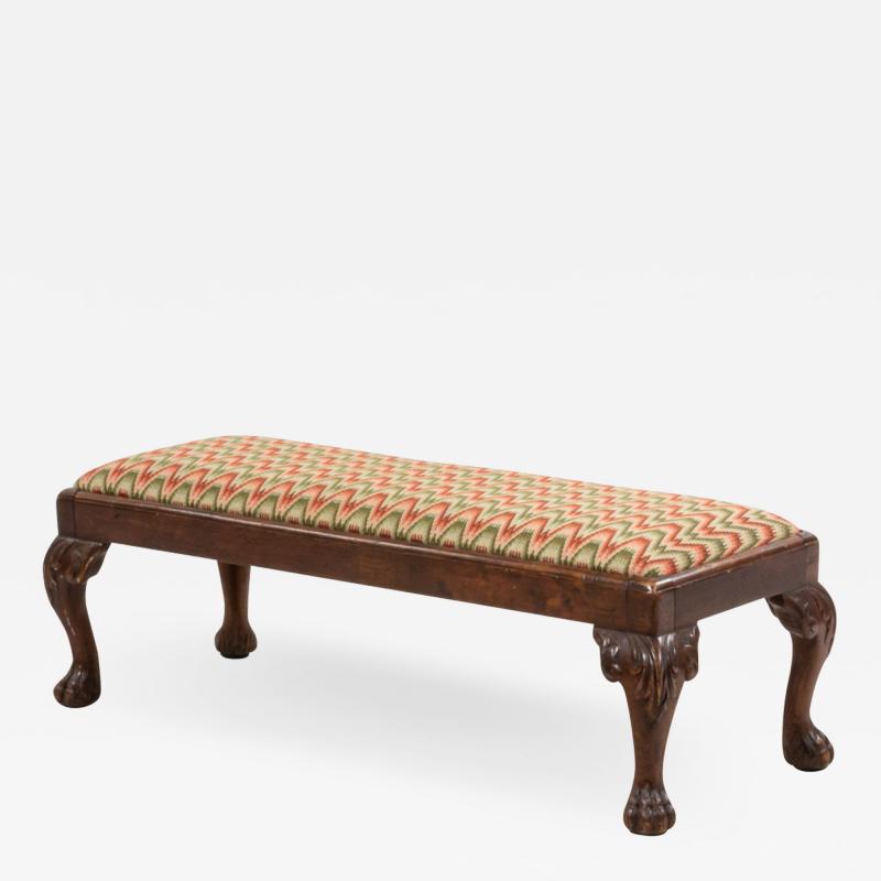 English Georgian style Low Upholstered Bench