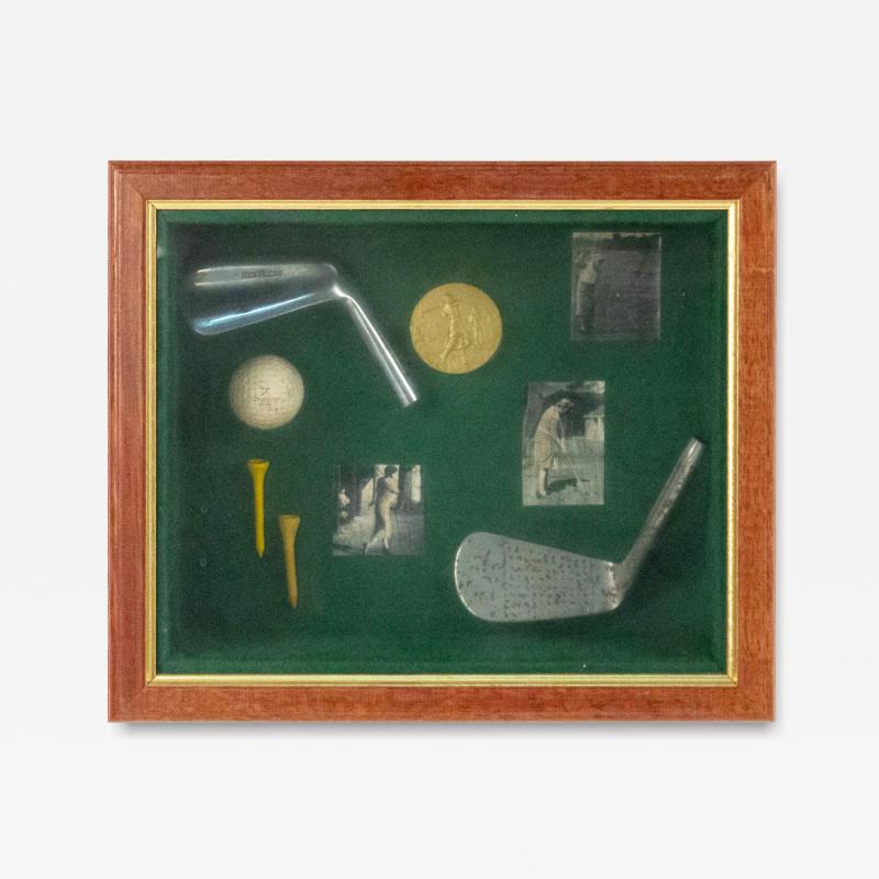 English Golf Display Case Wall Plaque