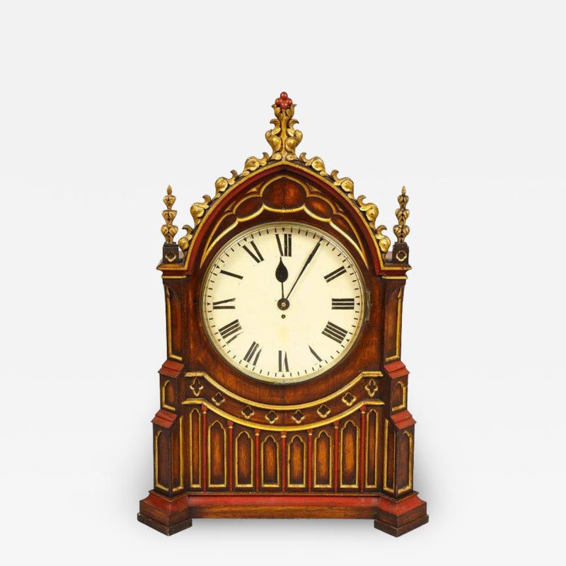 English Gothic Fusee Clock