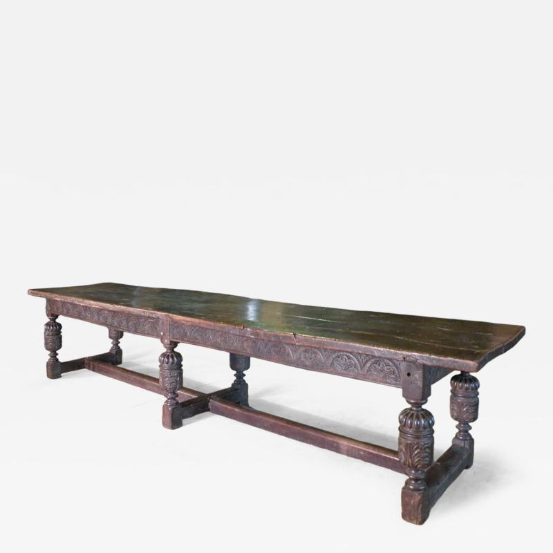 English Jacobean Early 17th Century Oak Long Refectory Table