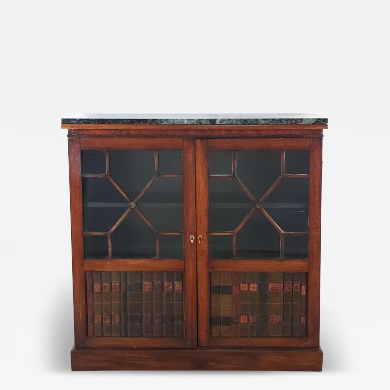 English Marble Top Bookcase from a Georgian cabinet 19th century and later