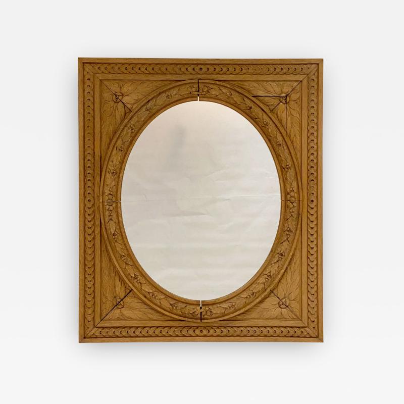 English Neoclassical Oval Square Mirror Circa 1780