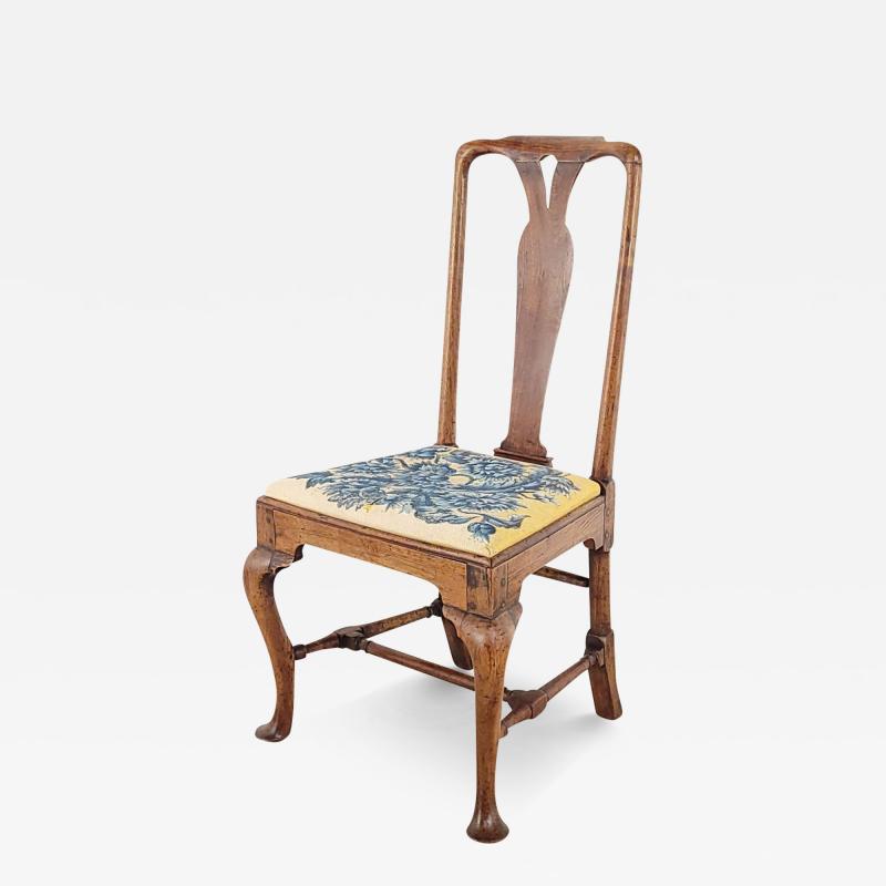 English Oak Provincial Queen Anne Chair 19th century or earlier