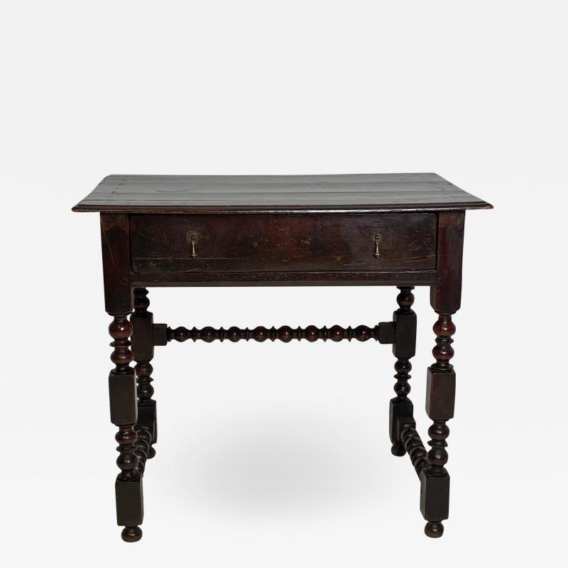 English Oak Table with Turned Legs 17th Century