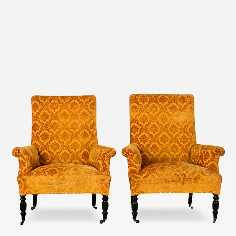 English Pair of Victorian Armchairs