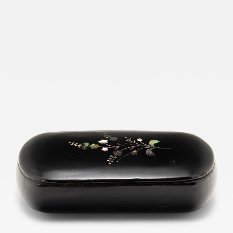 English Petite Mother of Pearl Inlay Box