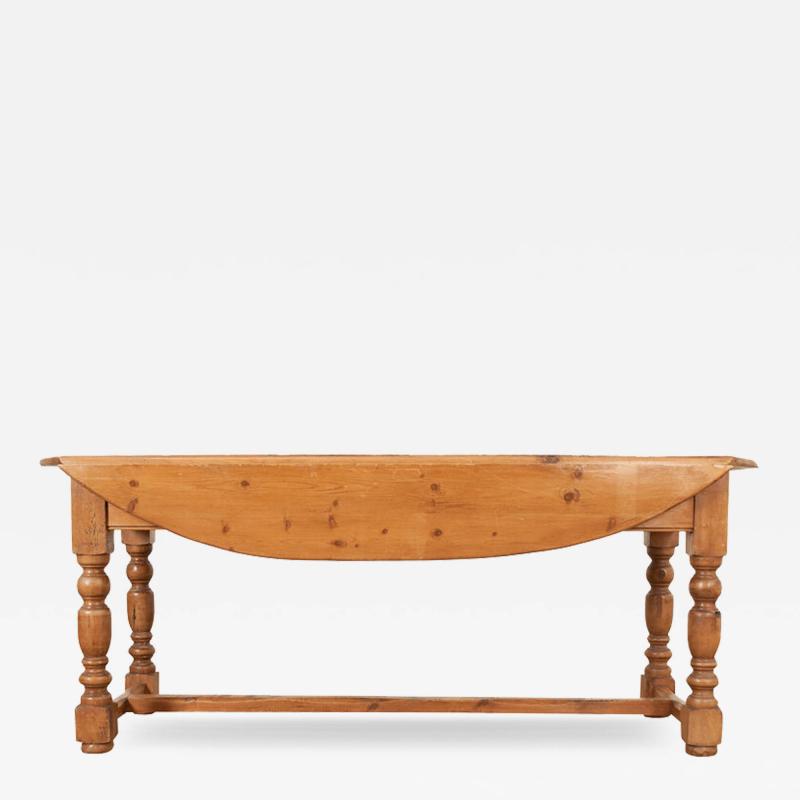 English Pine Drop Leaf Dining Table