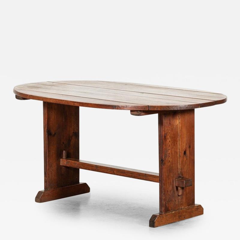 English Pine Oval Refectory Table