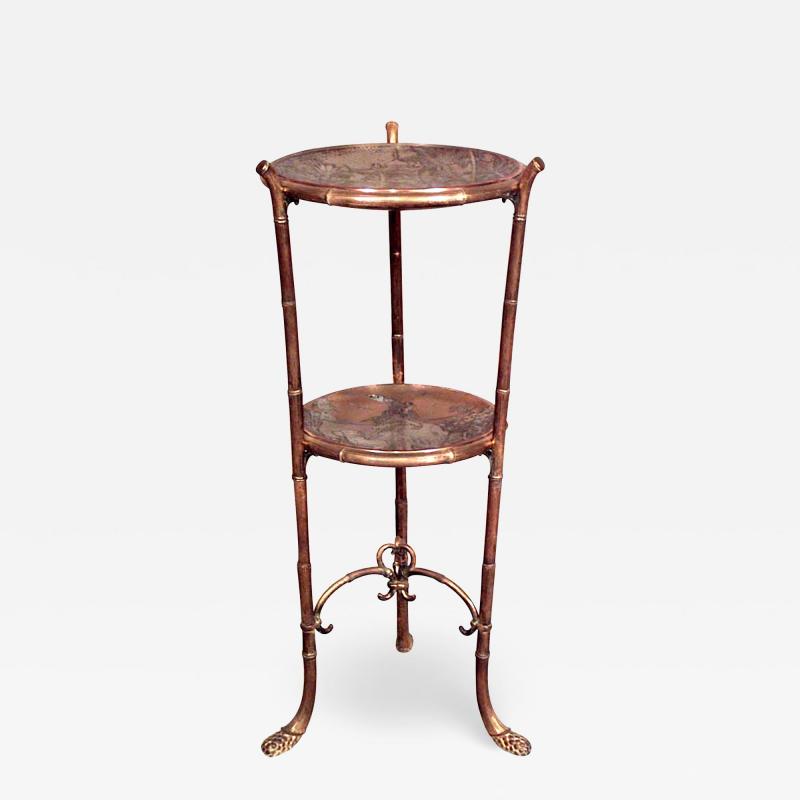 English Regency Bronze and Silver Three Tier Table