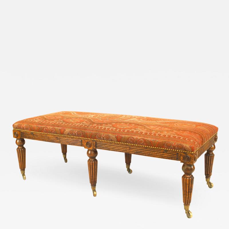 English Regency Burl Elm Bench