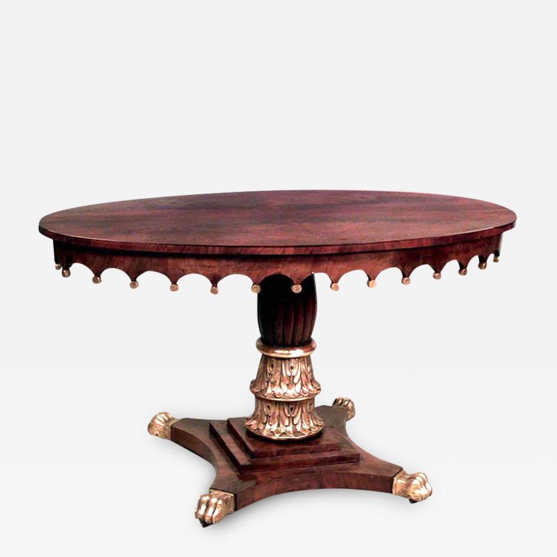 English Regency Mahogany Center Table