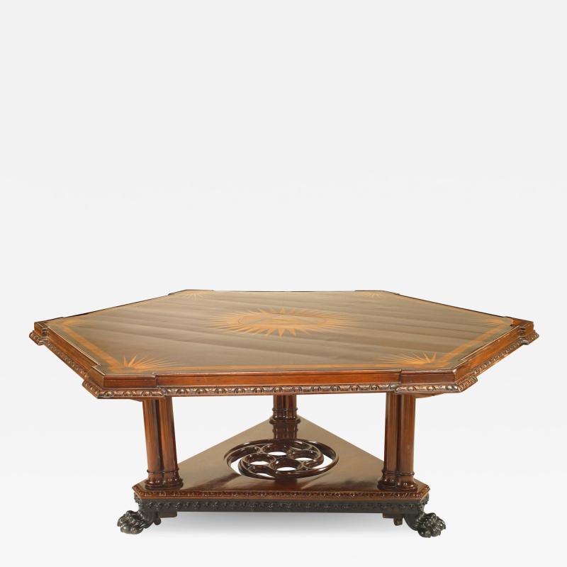 English Regency Mahogany Center Table