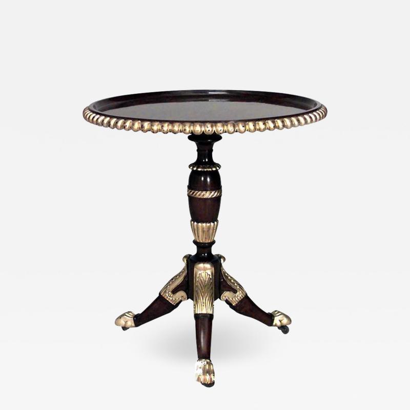 English Regency Mahogany Round End Table