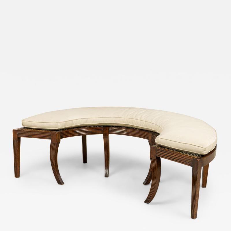 English Regency Mahogany Semi Circular Bench