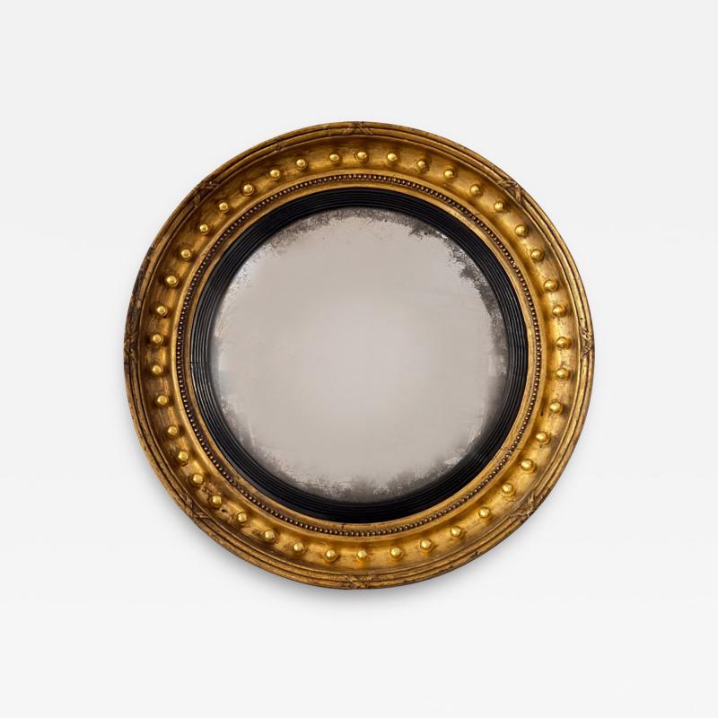 English Regency Mirror With Convex Glass
