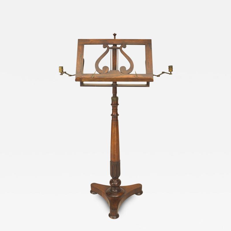 English Regency Rosewood Music Stand