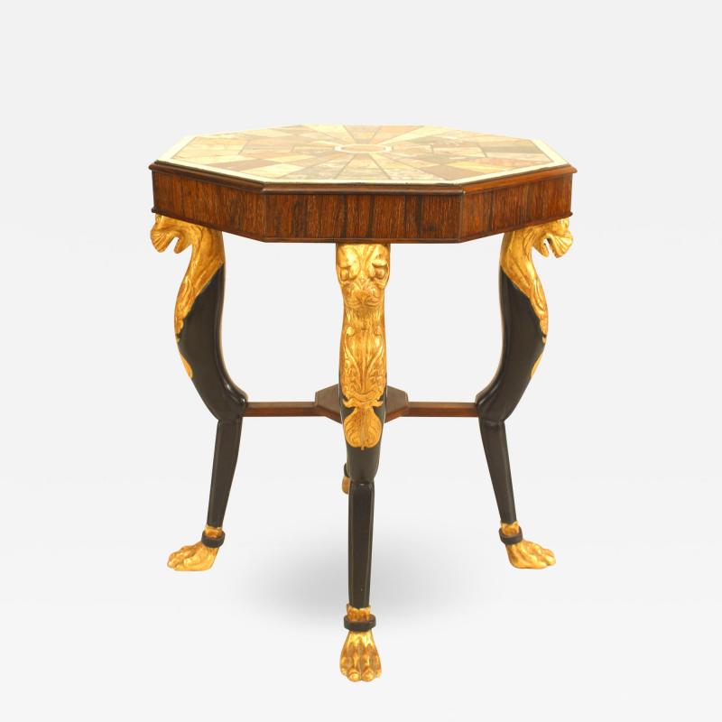 English Regency Rosewood and Gilt End Tables