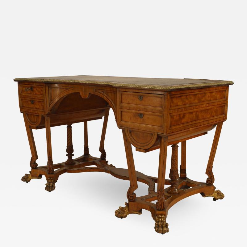 English Regency Satinwood Desk